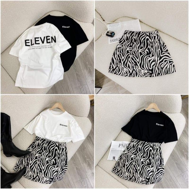 Có size S,M_ Chân váy form A họa tiết.