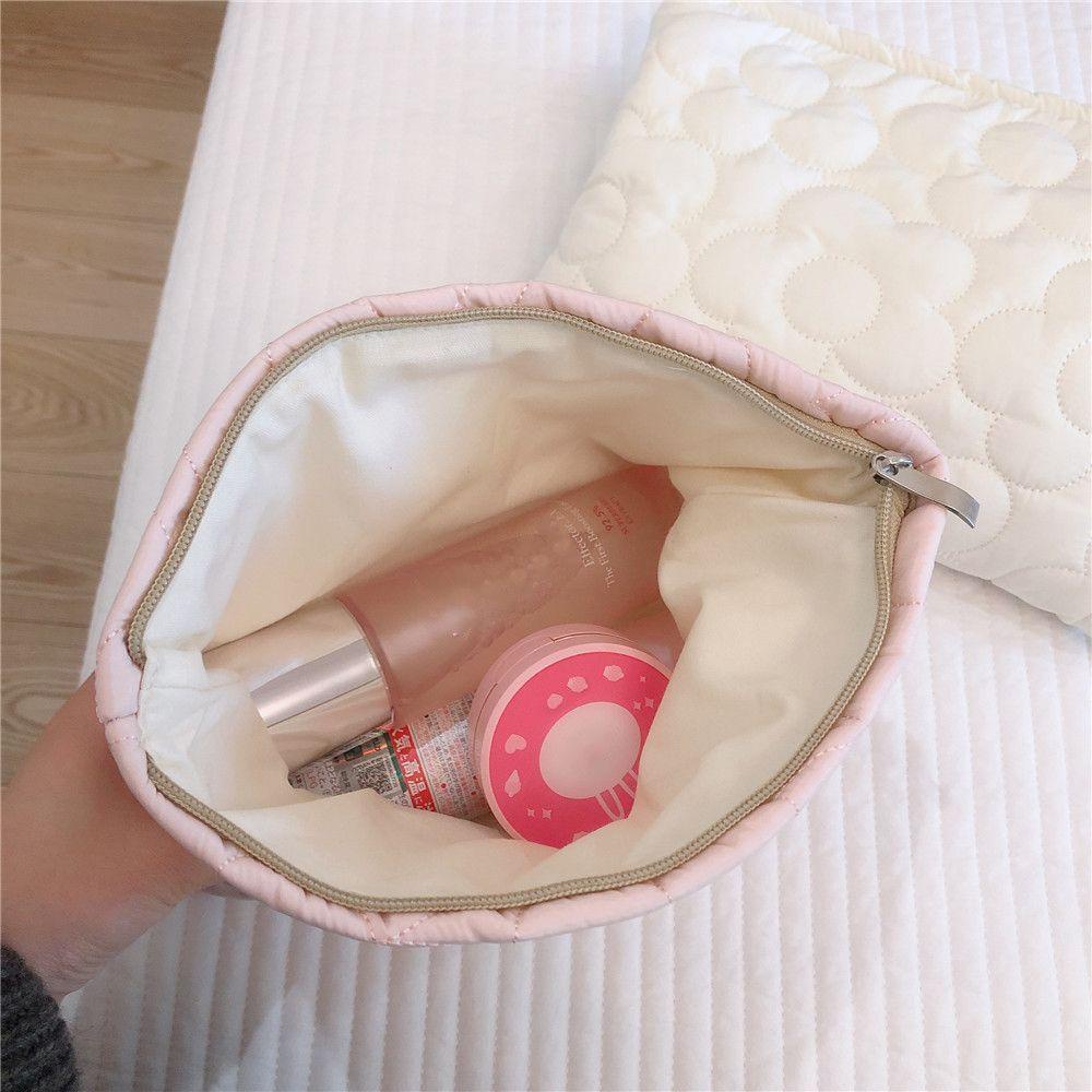 Túi Đựng Đồ Trang Điểm Bằng Vải Bạt Nylon Hoa Sức Chứa Lớn Thời Trang Cho Nữ