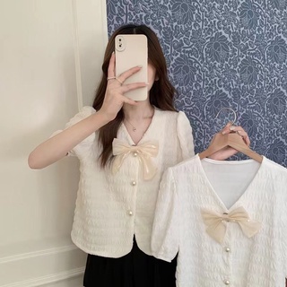 8887. áo kiểu nữ nơ ngực