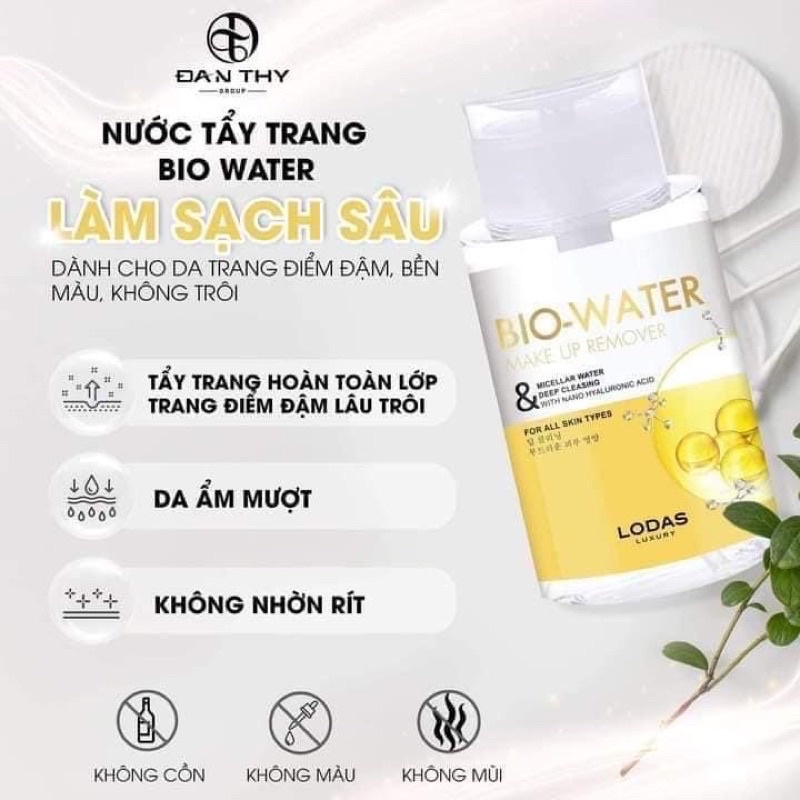 Nước tẩy trang bio water Đan Thy