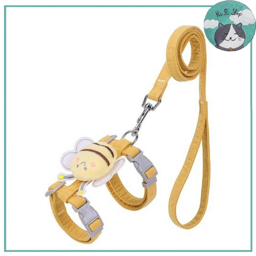 Dây Dắt Chó Mèo Hình Ong Mẫu Mã Đa Dạng Dây Dẫn Cho Thú Cưng Chất Liệu Bông Kèm Khoá Kim Loại