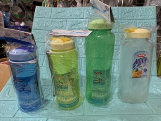 Bình nước cá nhân 500ml - 750ml - 1000ml tròn - 1000ml vuông Nhựa Song Long an toàn