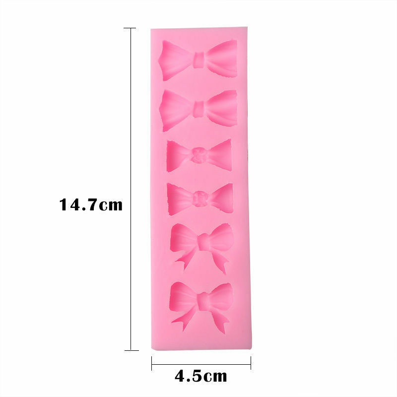 Khuôn Silicone Làm Bánh/Sô Cô La/Kẹo Mềm/Sô Cô La Hình Nơ/Hoa 3D Dễ Thương