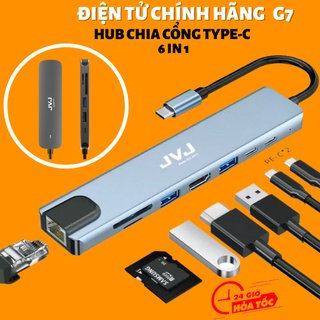 Hub type c bộ chuyển đổi cổng lan gigabit rj45 tốc độ truyền mạng 100mbps - hub chuyển đổi macboook c6 | bh 2 năm