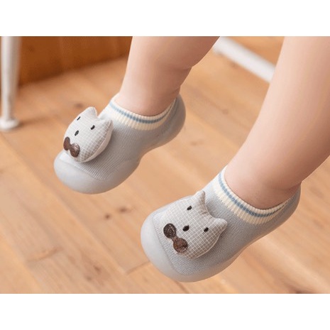 Giày bún tập đi chống trơn trượt cho bé, siêu mềm, êm, đế silicon cho bé trai bé gái