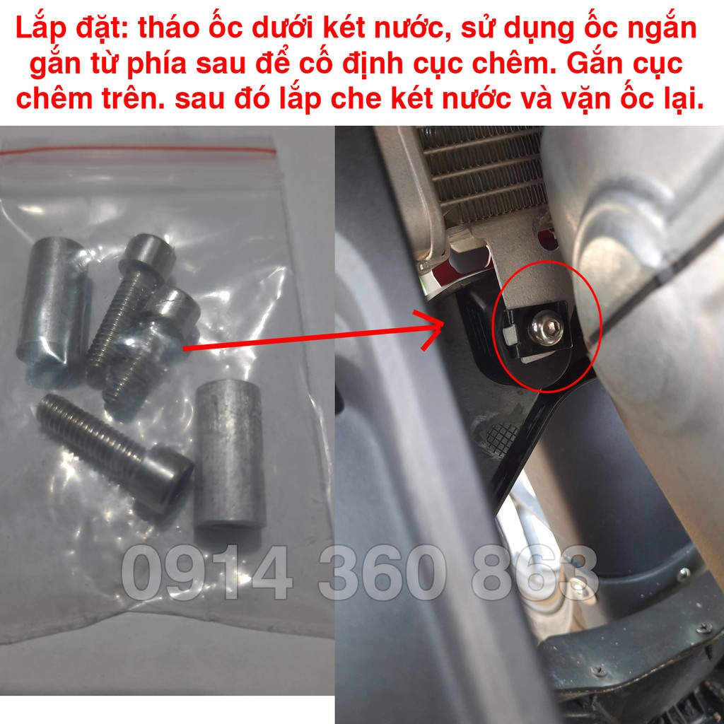 Che két nước Winner X 150 Sonic Nhôm CNC Kiểu tổ ong