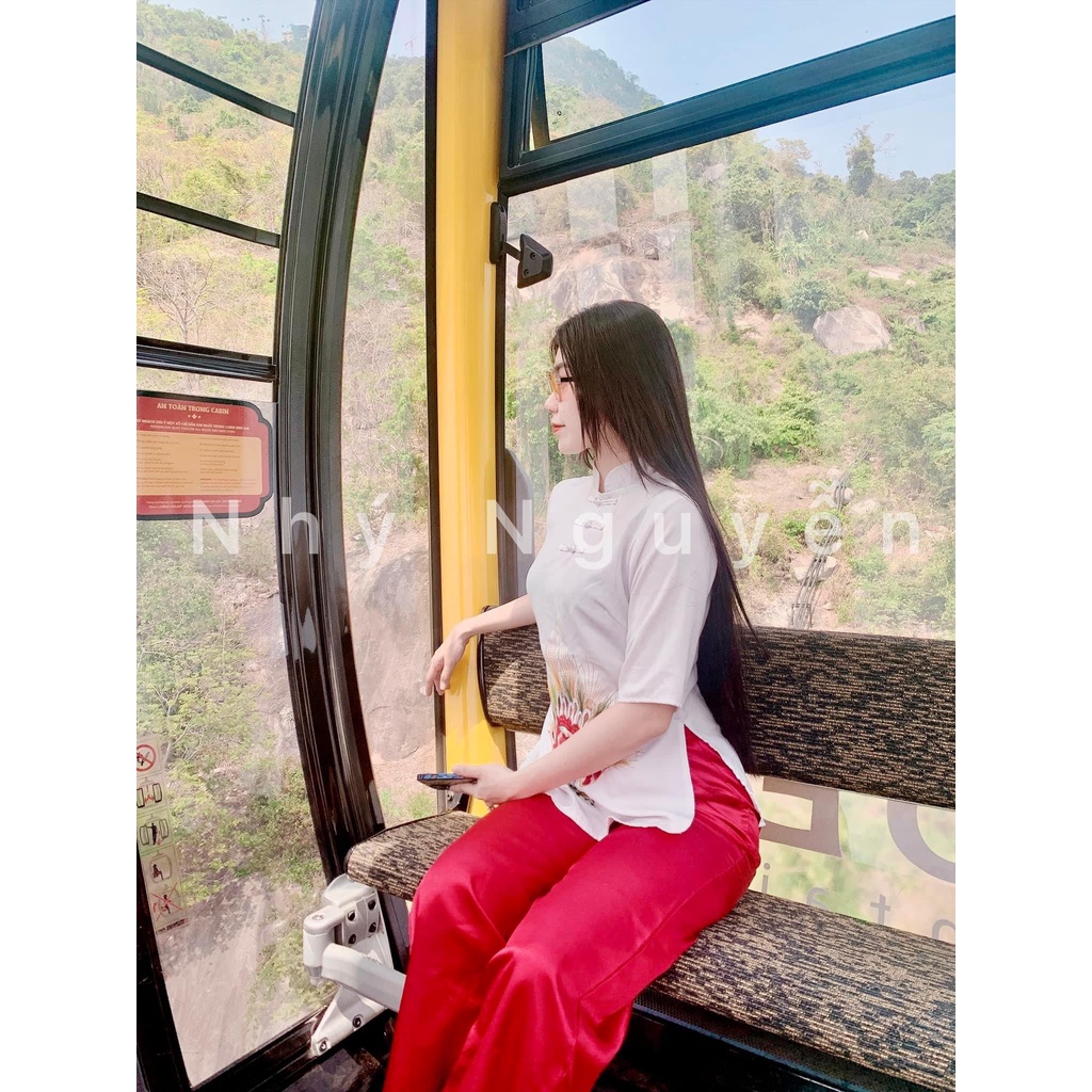 Đồ lam đi chùa Mẫu Thêu Công Vải Satin Nhung CAO CẤP