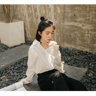 𝗺𝗶𝗲 𝘀𝘁𝘂𝗱𝗶𝗼 - áo sơ mi lệch vai