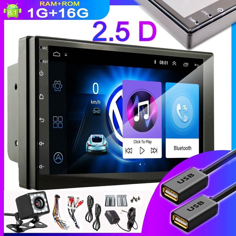 Bộ Dàn Âm Thanh Đa Năng 7 Android 8.1 2din Kết Nối Bluetooth/Gps/Fm/Usb/Aux/Aux