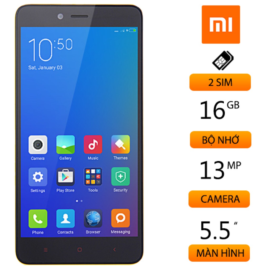 [Rẻ Hơn Hoàn Tiền] Điện thoại giá rẻ Xiaomi Redmi Note 2 [Like New] Màn hình cảm ứng FullHD 5.5inch - 2 SIM - Hàng Chính