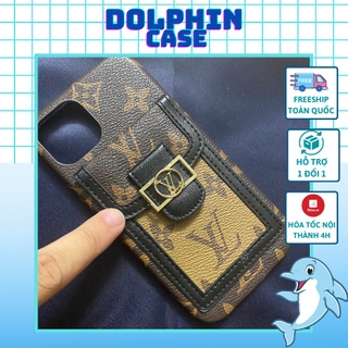 Duy nhất Iphone 13 LV Da Canvas Siêu Cao Cấp Có Túi Đựng - Dolphin Case