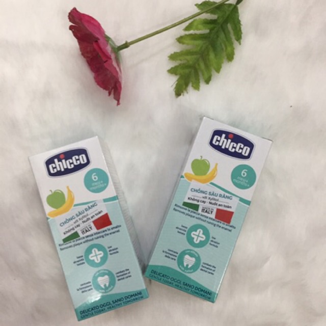 Kem đánh răng Chicco hương chuối táo 6M+