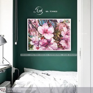 TRANH CANVAS HOA ANH ĐÀO TRANG TRÍ NỘI THẤT