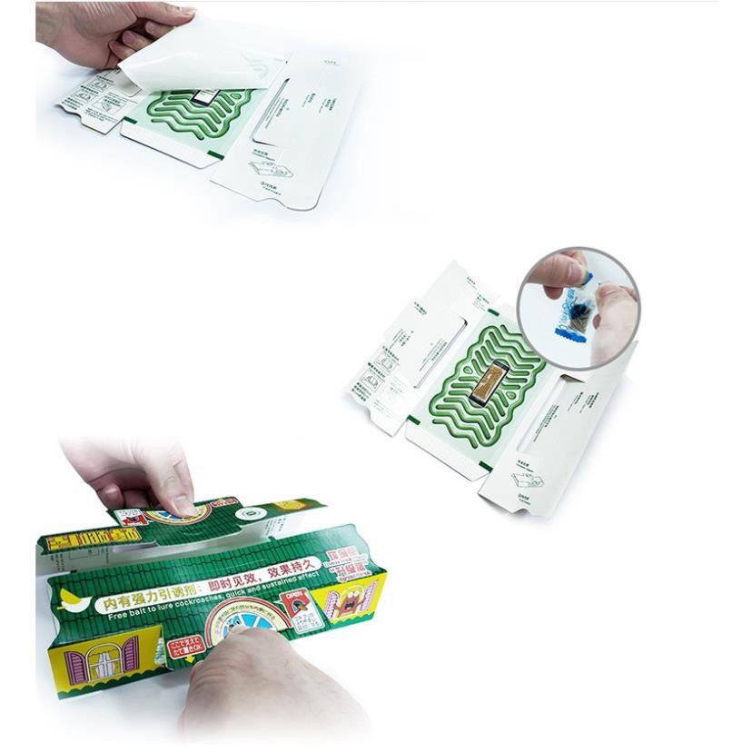 Bẫy bắt gián, côn trùng gặm nhấm. TẶNG MỒI NHỬ 5K.