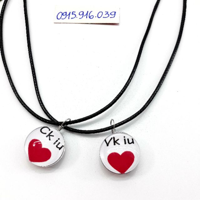 Dây Chuyền Cặp A02, Vòng Cổ Cặp Đôi Hình trái tim