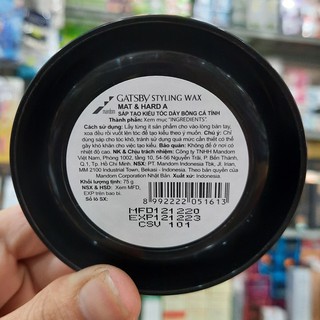 GATSBY Styling Wax Xám 75g