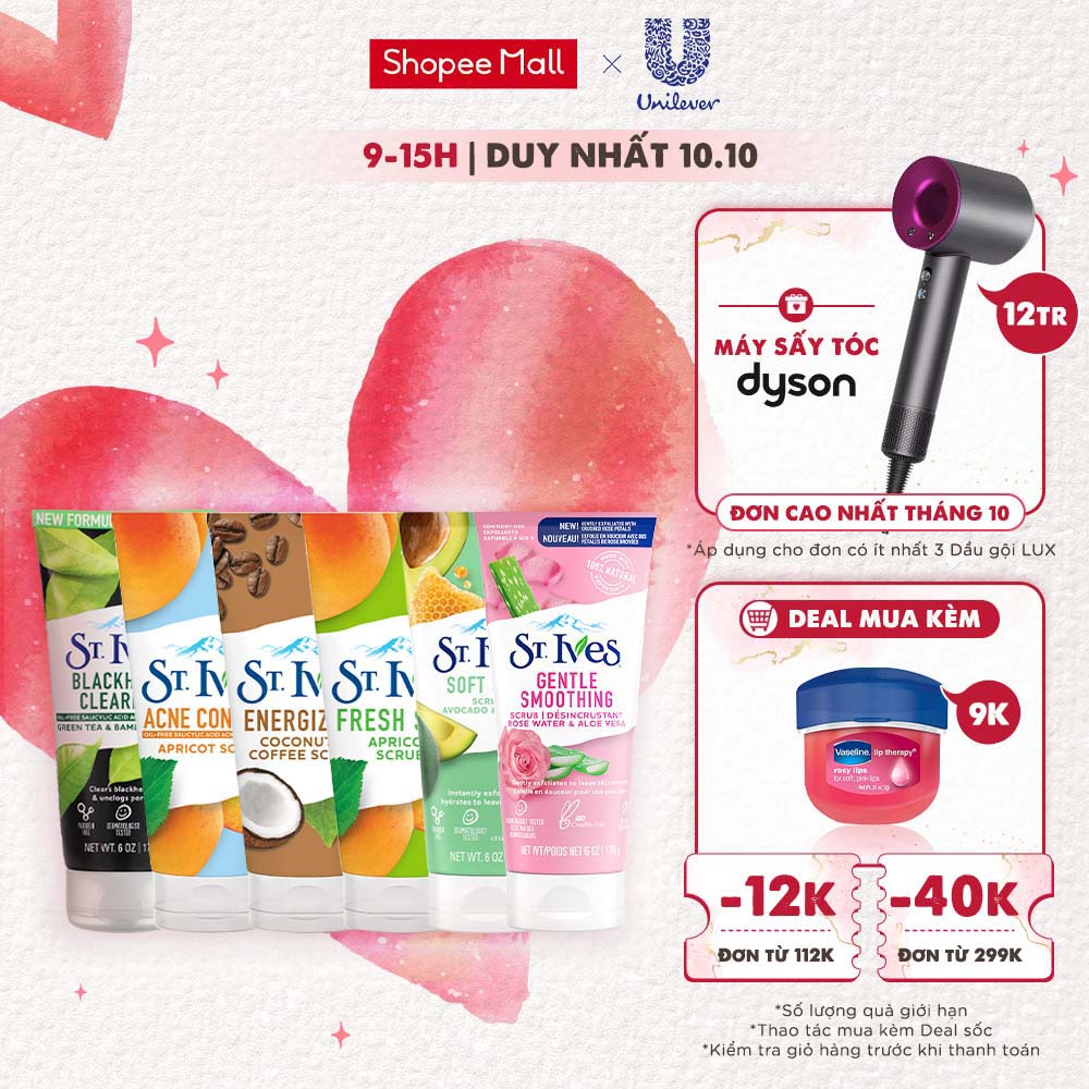 Sữa rửa mặt tẩy tế bào da chết St.Ives 170g (Tươi Mát Trái Mơ)