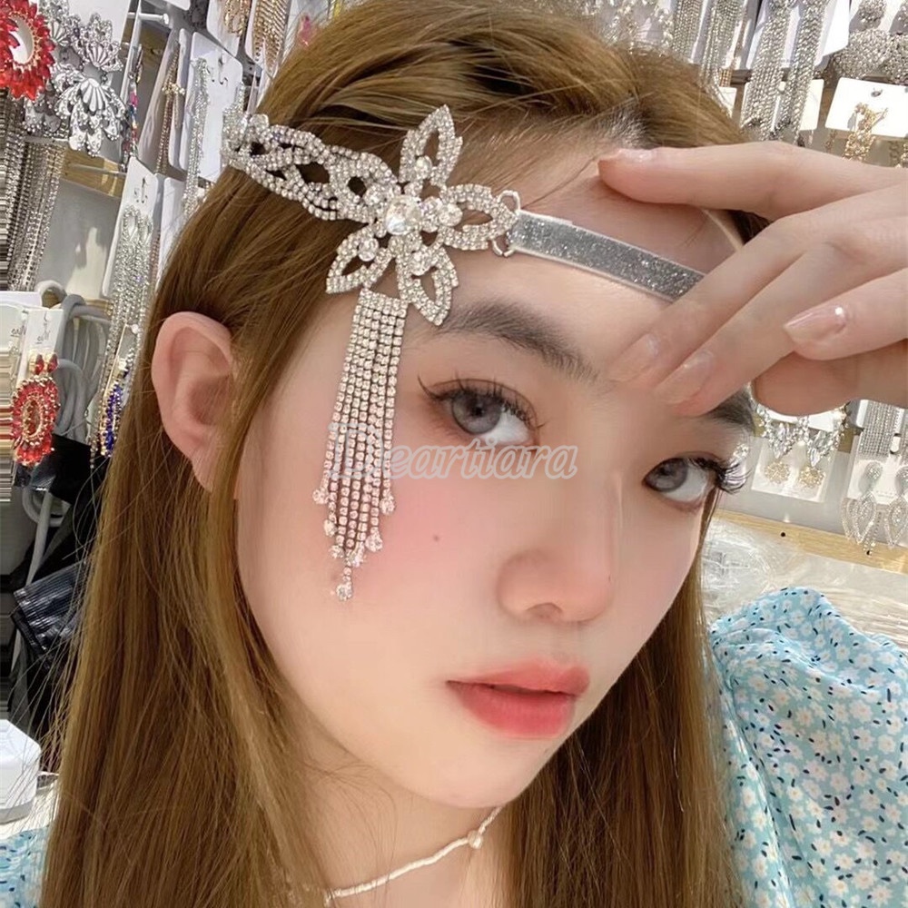 Vòng cổ Đeo Cổ Có Thể Điều Chỉnh Phối Tua Rua Đính Đá Toàn Diện Phong Cách Cổ Điển