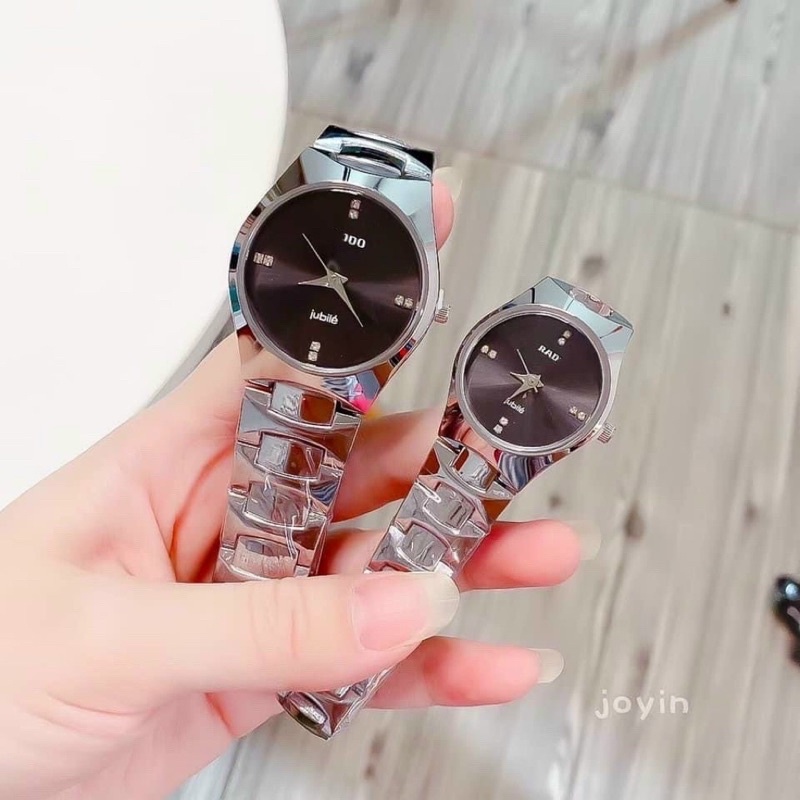 Đồng Hồ Cặp Đôi Nam Nữ Rus Watches Dây Kim Loại Cao Cấp Mạ Vàng Thời Trang Bền Màu