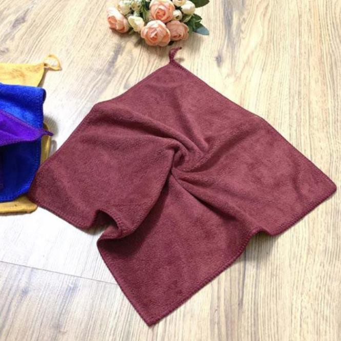 Khăn lau treo tường lau đa năng lau tay lau bàn bếp lau gương kính nail có móc treo tiện dụng KT 30X30 cm