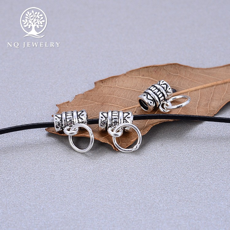 Charm bạc hình trụ xỏ ngang để gắn charm treo - NQ Jewelry