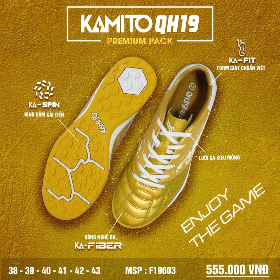 Giày đá bóng Kamito QH19 PREMIUM PACK Quang hải ( 7 màu lựa chọn )