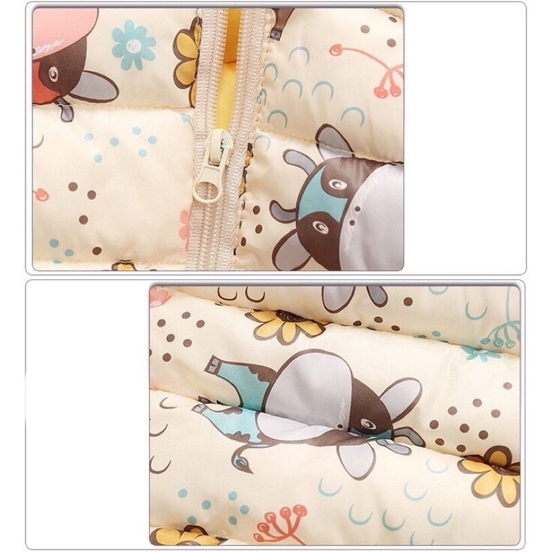 Áo phao gile có mũ Quảng Châu cao cấp cho bé 8-23kg