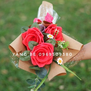 Bó hoa hồng 3 bông, hoa giả tặng thầy cô 20/11
