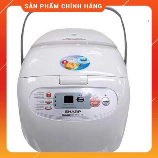 [Chuẩn Thái] Nồi Cơm Điện Tử Sharp KS-ZT18 Điểu Khiển Điện Tử Tiện Dụng, Lòng Nồi bằng Hợp Kim Nhôm Siêu Chống Dính