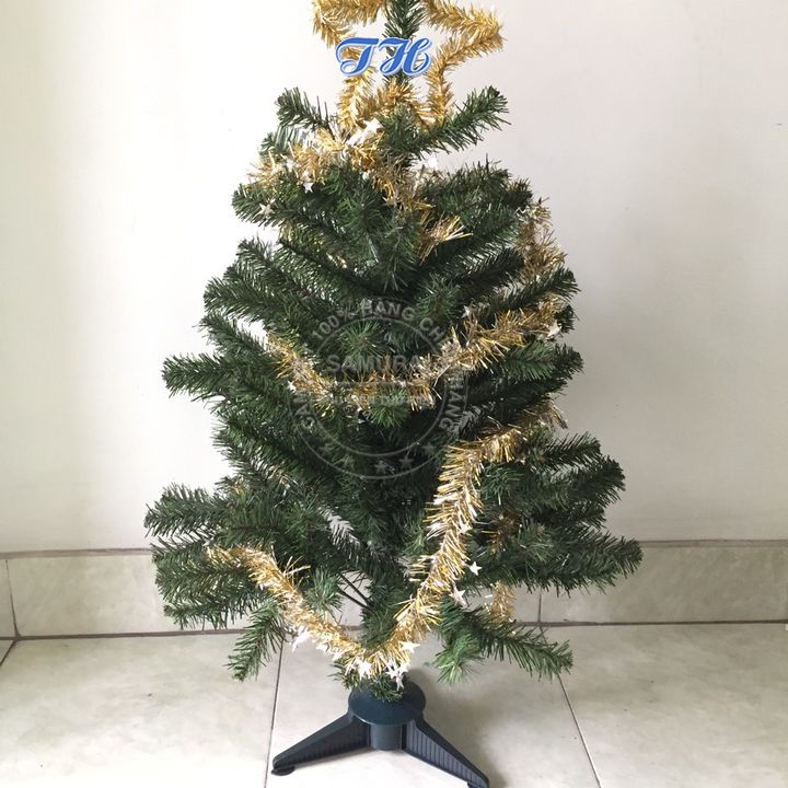 Cây thông noel mini để bàn 90cm trang trí giáng sinh tặng kèm dây kim tuyến, ngôi sao đỉnh hàng việt nam chất lượng cao