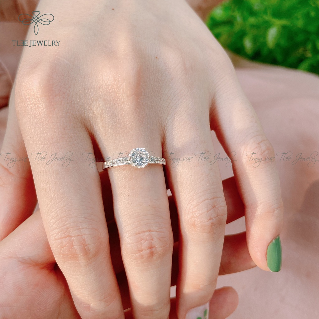 Nhẫn bạc nữ TLEE Jasmine Prince nạm đá sang trọng NCJ A0162