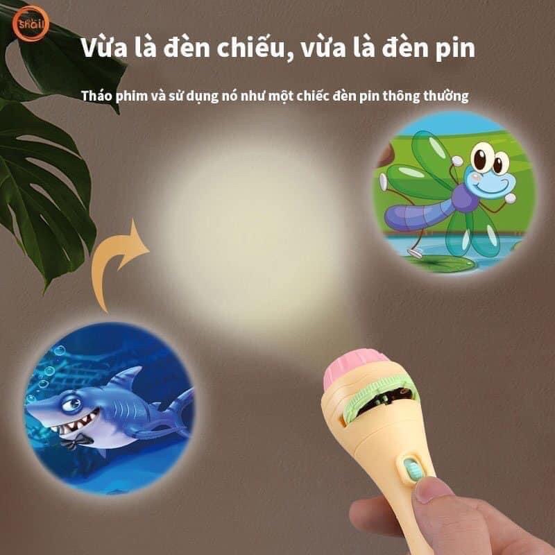 ĐÈN PIN CHIẾU BÓNG 80 HÌNH - 10 TẤM PHIM LUÔN Ạ