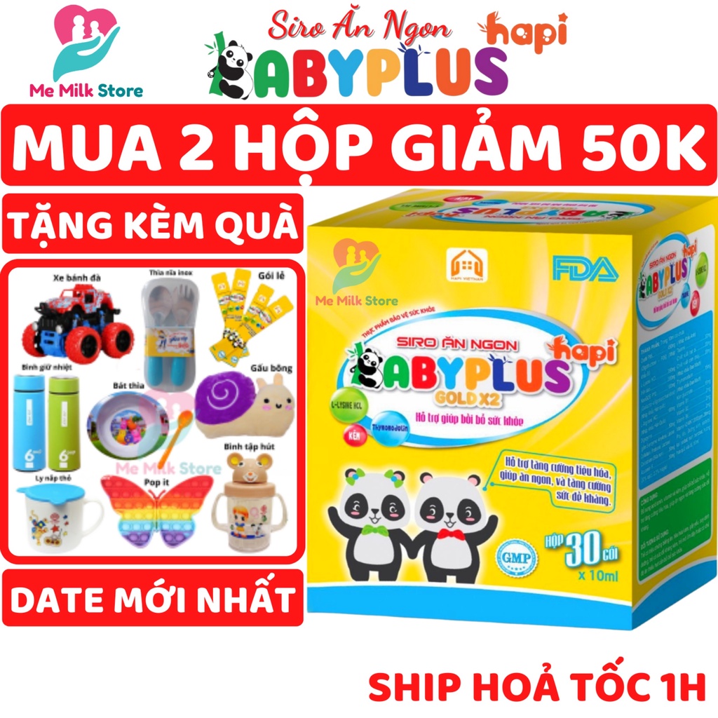 ❤️MUA 1 TẶNG 1❤️ Siro Ăn Ngon Baby Plus Chính Hãng - Giúp Bé Hết Biếng Ăn, Tăng Cân, Tăng Sức Đề Kháng, Hết Táo Bón