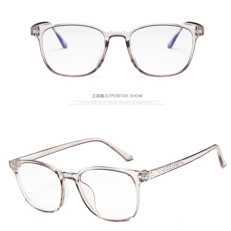 Mắt kính gọng trong suốt chống tia UV400 phong cách thời trang