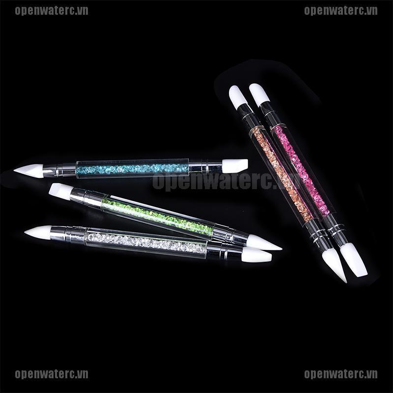 1 Cây Cọ Vẽ Trang Trí Móng Tay 2 Đầu Silicone Tiện Dụng