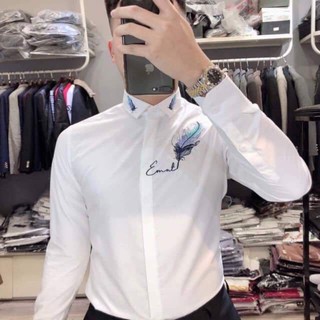 [XẢ KHO 2 NGÀY] Áo sơ mi thêu lông vũ Hàn Quốc Form ôm