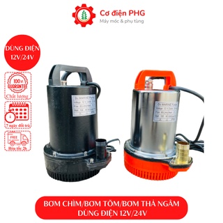 Máy bơm nước chìm, bơm tõm | Bơm hút đáy chống ngập, chất thải | 12 - 24V | Công suất 160 - 180W