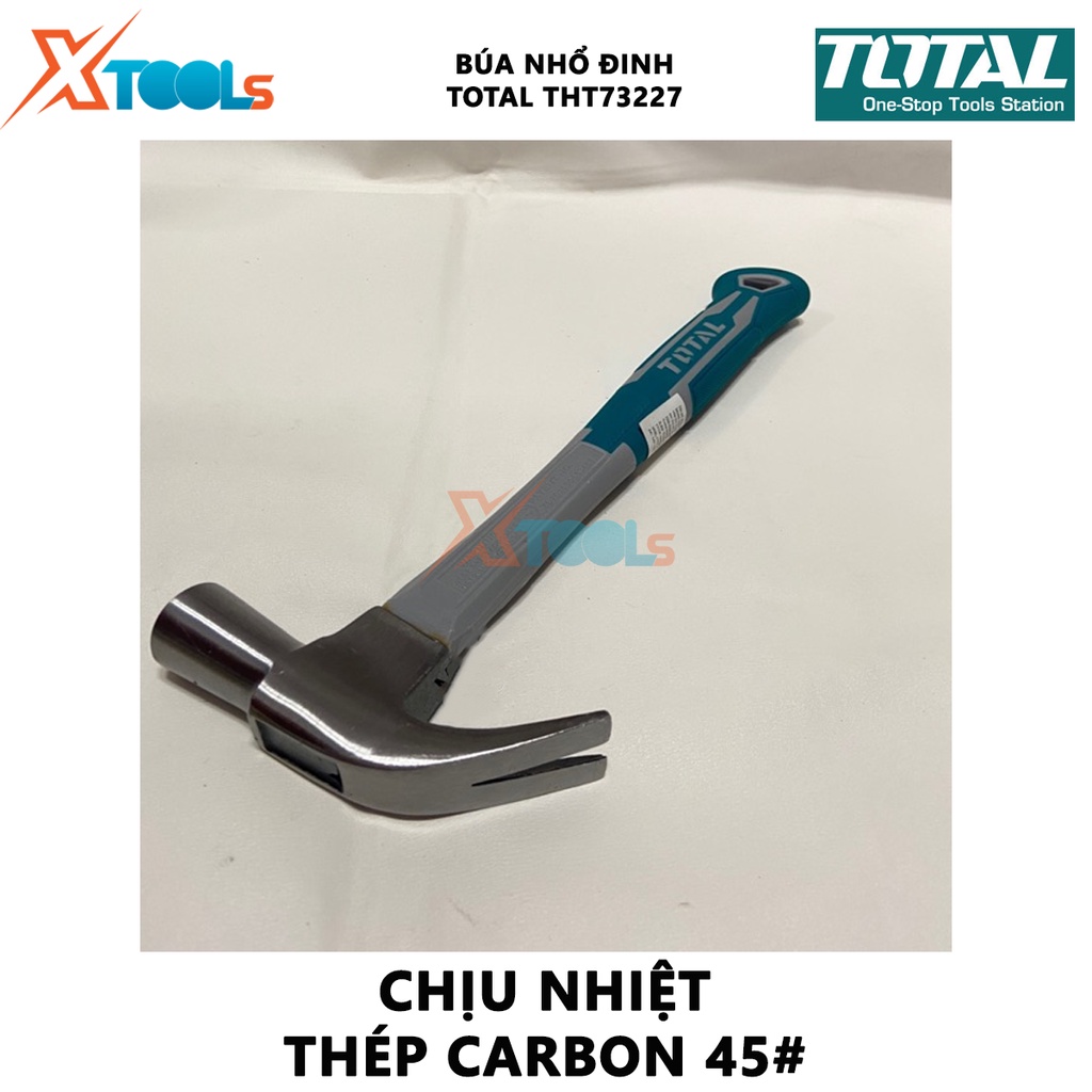 Búa nhổ đinh kiểu Anh TOTAL THT73227 | búa cầm tay mini Kích thước: 27mm dùng để thực hiện thao tác nhổ đinh một cách nh