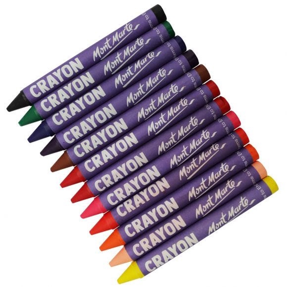 Cá Chép - Bộ màu vẽ Mont Marte Jumbo Crayons 12pce - MM-MMKC0217