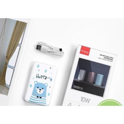 [ YOOBAO 10000mah CHÍNH HÃNG BH 12 THÁNG ] Pin sạc dự phòng 10W 18 hình cute sạc nhanh nhỏ gọn