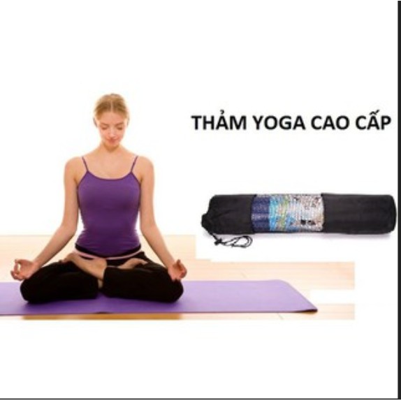 Túi Đựng Thảm Tập Yoga Cao Cấp Túi Đựng Thảm Yoga Dạng Lưới Giữa Có Dây Đeo Tiện Lợi