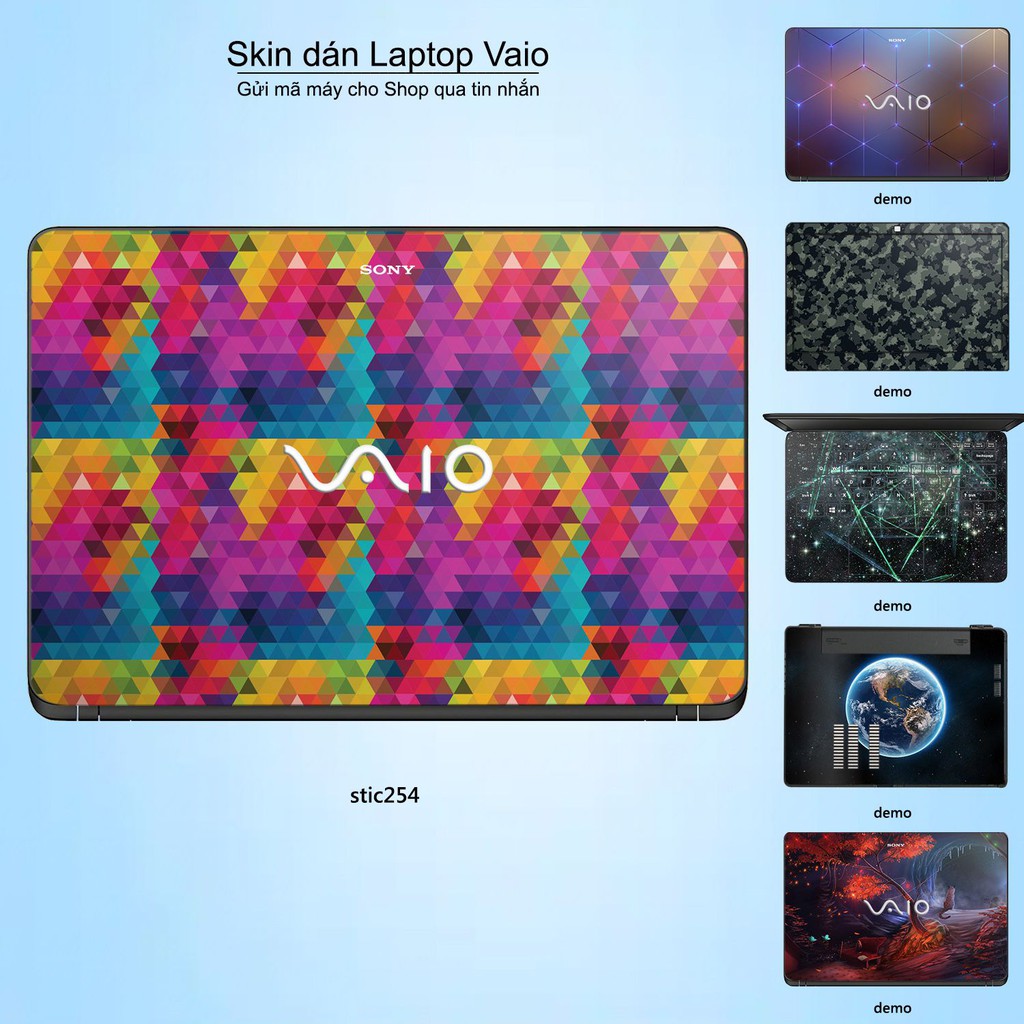 Skin dán Laptop Sony Vaio in hình spectrun - stic254 (inbox mã máy cho Shop)