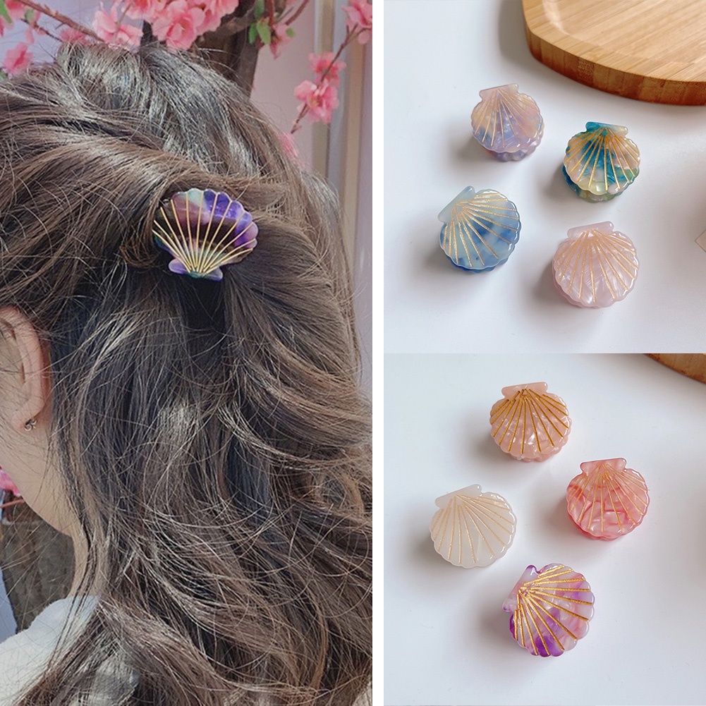 Kẹp Tóc Đuôi Ngựa Bằng Nhựa In Họa Tiết Hoa Thời Trang Cho Nữ