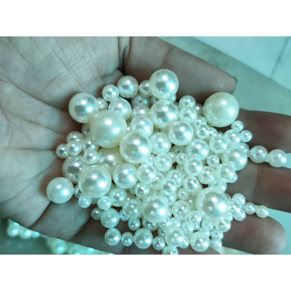 Gói 25-50-100gam hạt bẹt nhựa không lỗ hỗn hợp nhiều size 4-12mm