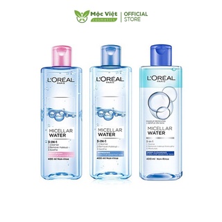 Nước tẩy trang l'oreal paris 3in1 micellar water 400ml