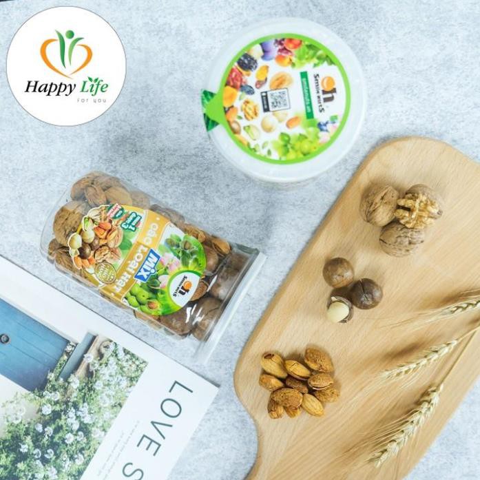 MIX 3 LOẠI HẠT MACCA - ÓC CHÓ - HẠNH NHÂN RANG BƠ Hộp 400g