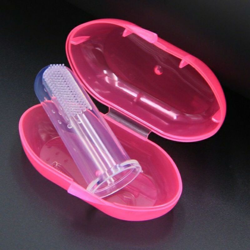 Rơ lưỡi silicon cho bé - có hộp đựng sạch sẽ, an toàn