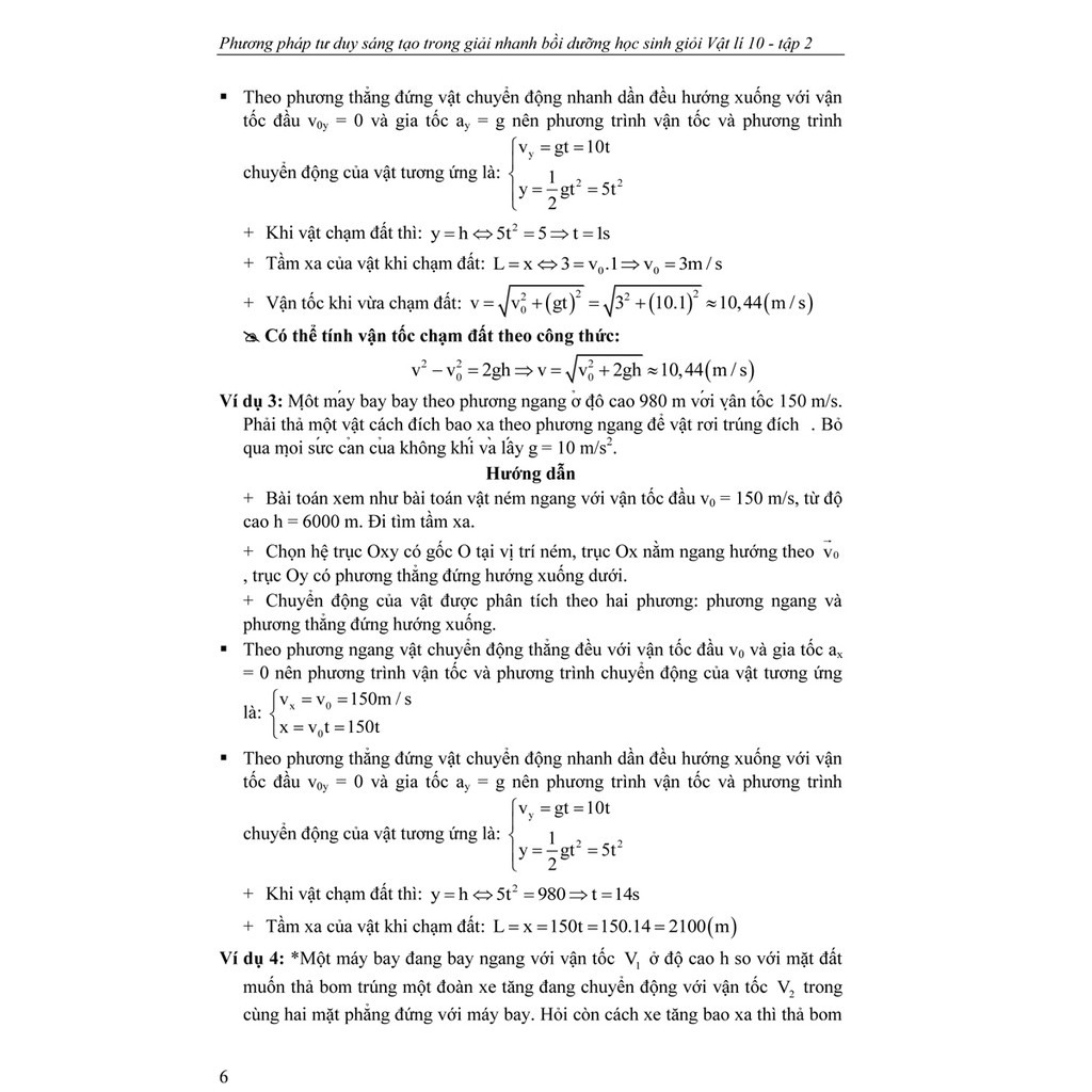 Sách - Phương Pháp Tư Duy Sáng Tạo Trong Giải Nhanh Bồi Dưỡng Học Sinh Giỏi Vật Lí 10 Tập 2