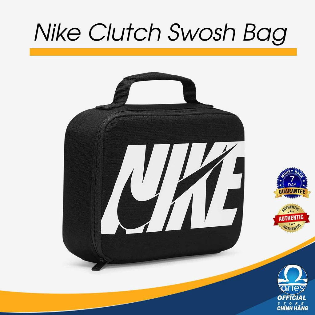 [Auth]Túi xách Ni.ke Clutch Swosh Bag chính hãng chất liệu bố mịn dày dặn,mặt trong lót cách nhiệt chống nước -Aries Sốp