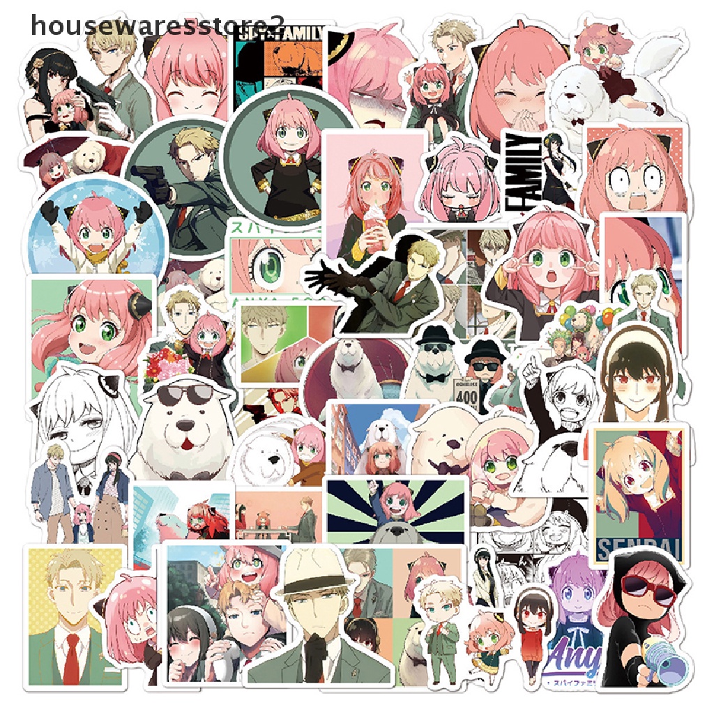[housewaresstore2] 100 Miếng Dán Anime SPY x FAMILY Yor Forger Loid Forger Anya
